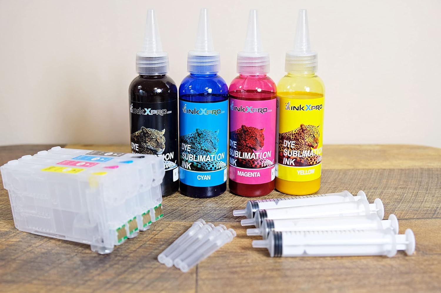INKXPRO Remanufactured 4X100ml Sublimation Ink Cartridge with one-time use chip for Epson 812XL T812XL Fit for Workforce Pro WF-7840 WF-7820 WF-7310 Printer for Sublimation Printing..