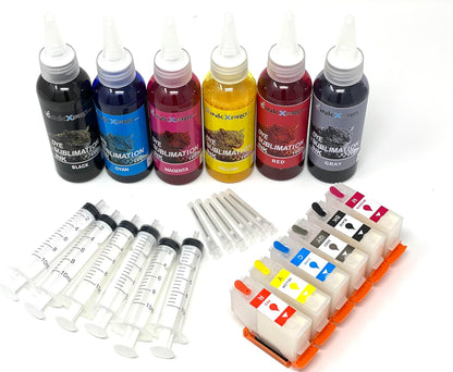 INKXPRO EcoPRO 312XL Empty Ink System CISS Refillable Cartridge Kit for Chipless Firmware Installed EPSON XP-15000 Printer (Without Damper).
