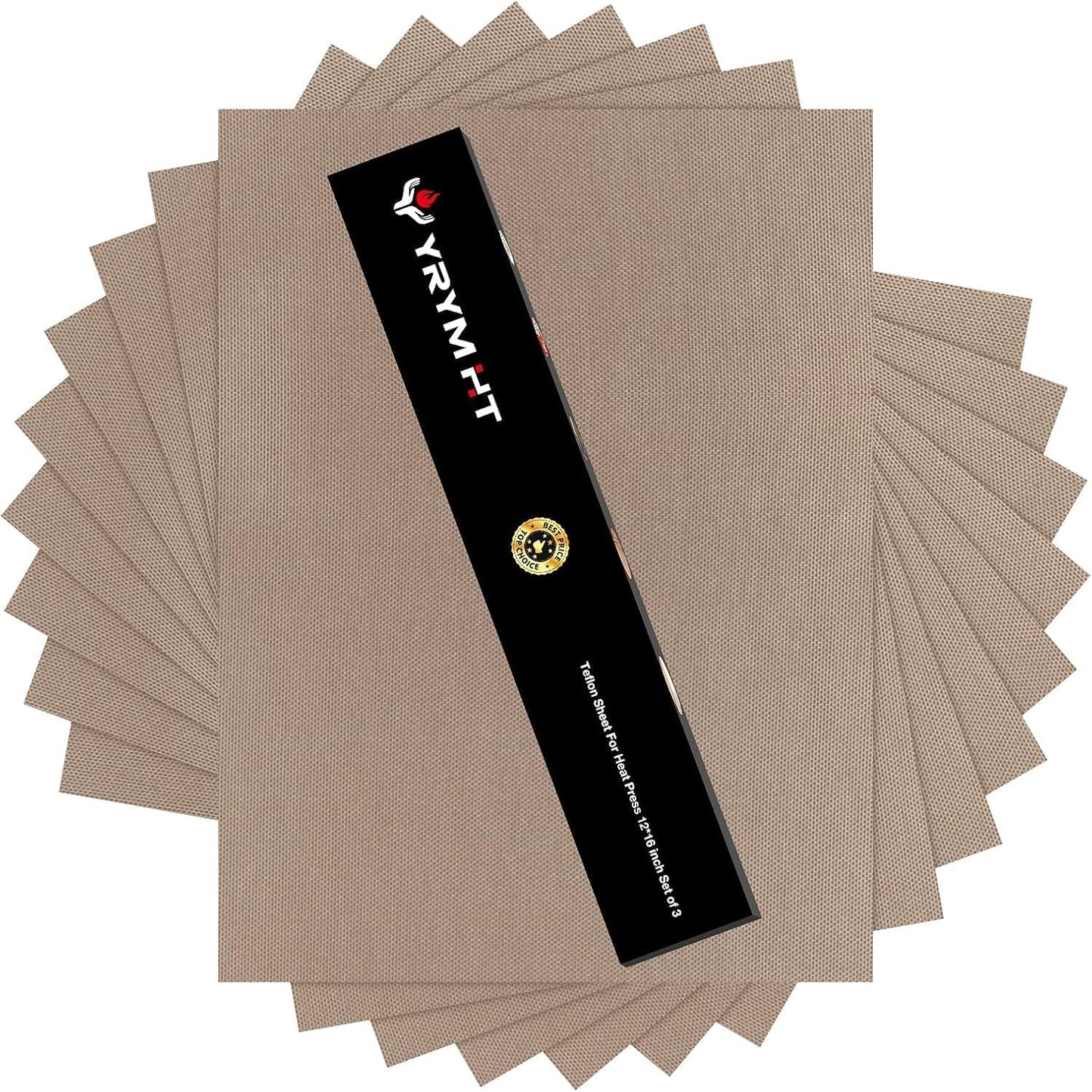 3 Pack PTFE Teflon Sheet for Heat Press Transfer Sheet Non Stick 16 x 20 Heat Transfer Paper Reusable Heat Resistant Craft Mat.