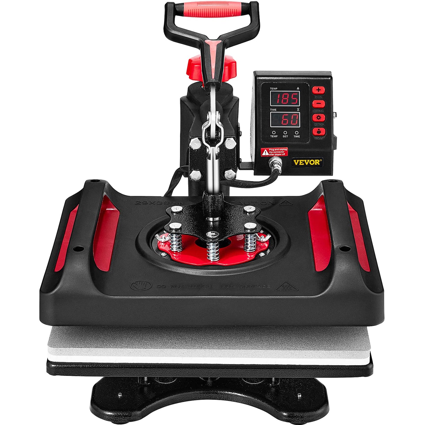 VEVOR 2 in 1 Heat Press Machine for T Shirts and Hats, 15x15 Inch Professional Swing Away Digital Tshirt Press Machine for Sublimation, Vinyl, Heat Transfer Projects.