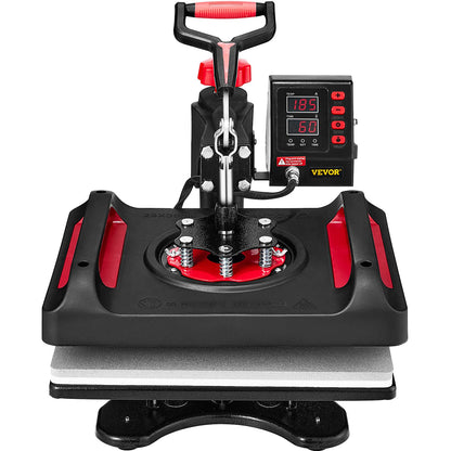 VEVOR 2 in 1 Heat Press Machine for T Shirts and Hats, 15x15 Inch Professional Swing Away Digital Tshirt Press Machine for Sublimation, Vinyl, Heat Transfer Projects.
