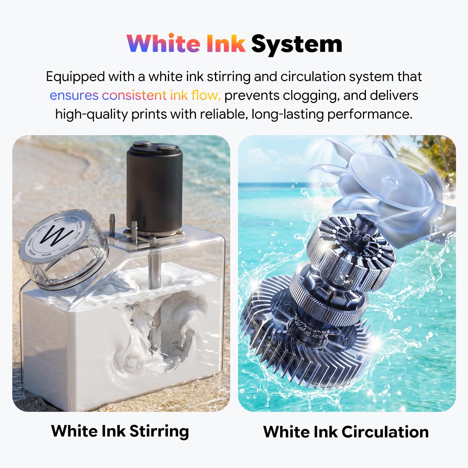 EXPLUX A4 DTF Printer with XP600 Anti-Clogging Printhead, 200% High-Speed Printing, Built-in White Stirring System for DIY T-Shirts & All Textiles, 2-Year Ink Included (A4, Printer+Oven).