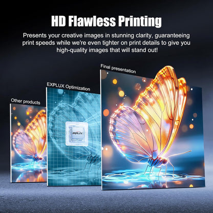 EXPLUX A1 DTF Printer,with XP600 Dual Printheads, Twice The Print Speed, Maximum 24-inch(A1Size) Print Width with 7-inch LED Touchscreen + Auto Timed Cleaning, Gift Ink 2 Year.