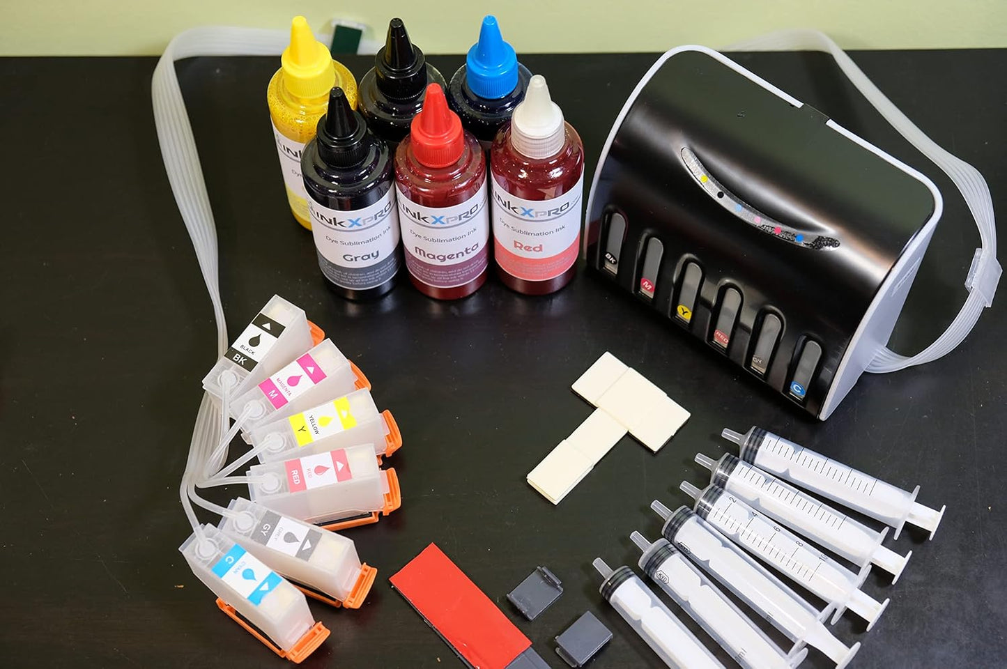 INKXPRO EcoPRO 312XL Empty Ink System CISS Refillable Cartridge Kit for Chipless Firmware Installed EPSON XP-15000 Printer (Without Damper).