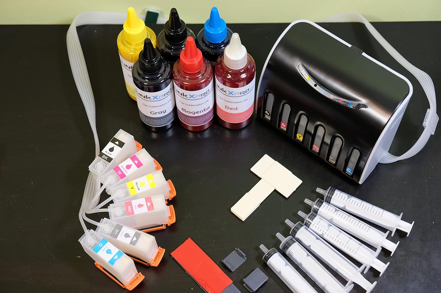 INKXPRO EcoPRO 312XL Empty Ink System CISS Refillable Cartridge Kit for Chipless Firmware Installed EPSON XP-15000 Printer (Without Damper).