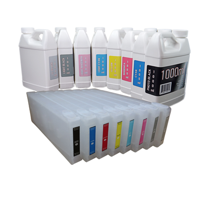 8 1000ml bottles compatible Pigment Ink 8 Refillable Ink Cartridges for Epson Stylus Pro 7800 9800 Printers
