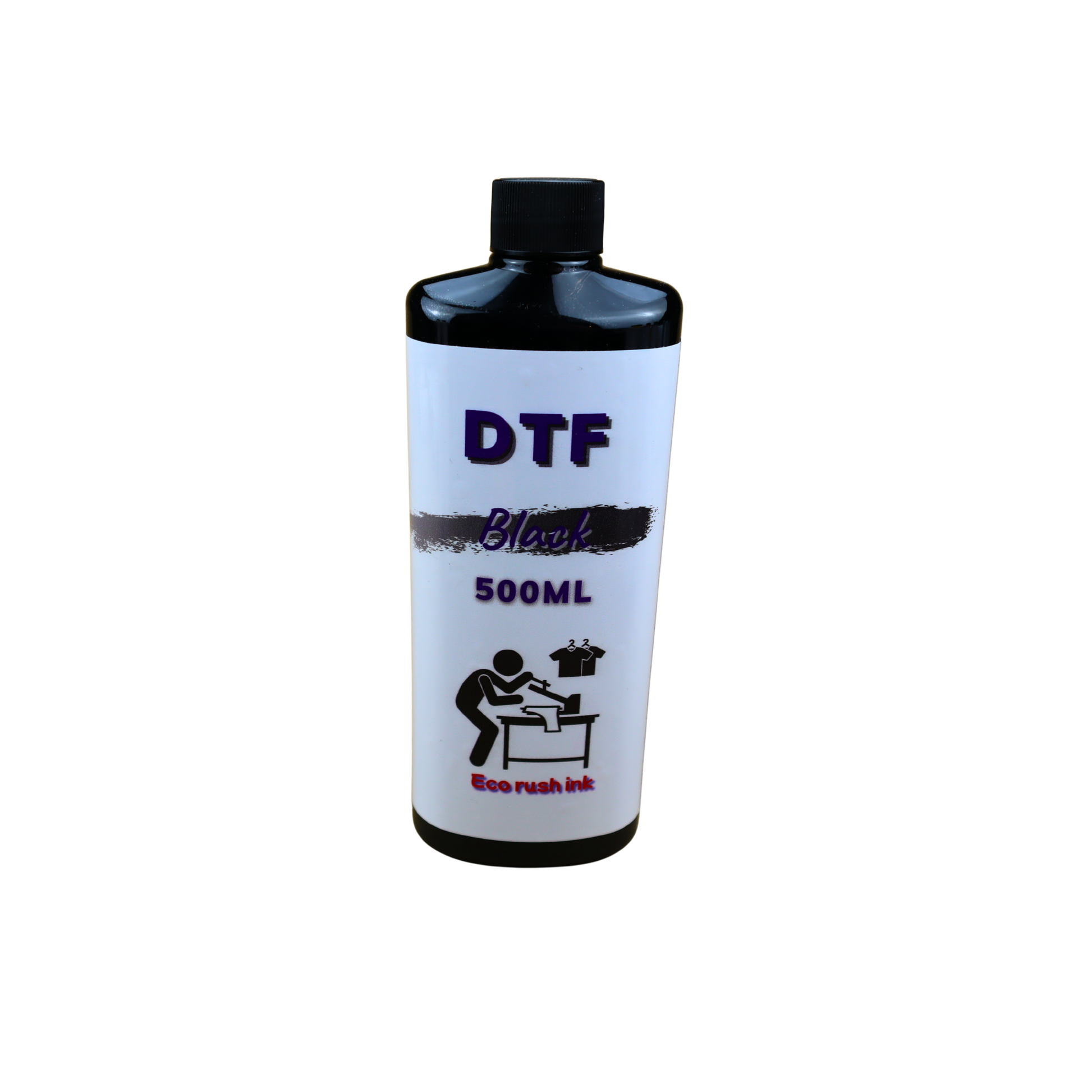 Black 500ml bottles DTF Direct to Film Ink White, Black, Cyan, Magenta, Yellow