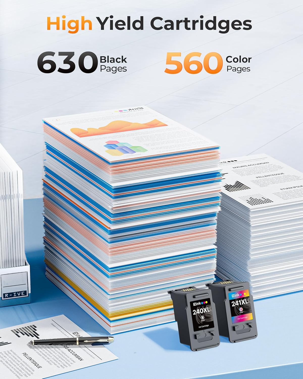 PG-240XL/CL-241XL Ink Cartridge Replacement for Canon 240XL 241XL Combo Pack 240XL 241XL Works with PIXMA TS5120 MG2120 MG3620 MG3520 MG3522 MX452 MX472 MX512 MX532 Printer (1 Black, 1 Tri-Color).