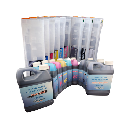 9 1000ml bottles Eco Solvent Water Based Ink 9 Refillable Ink Cartridges for Epson Stylus Pro 7890 9890 printers