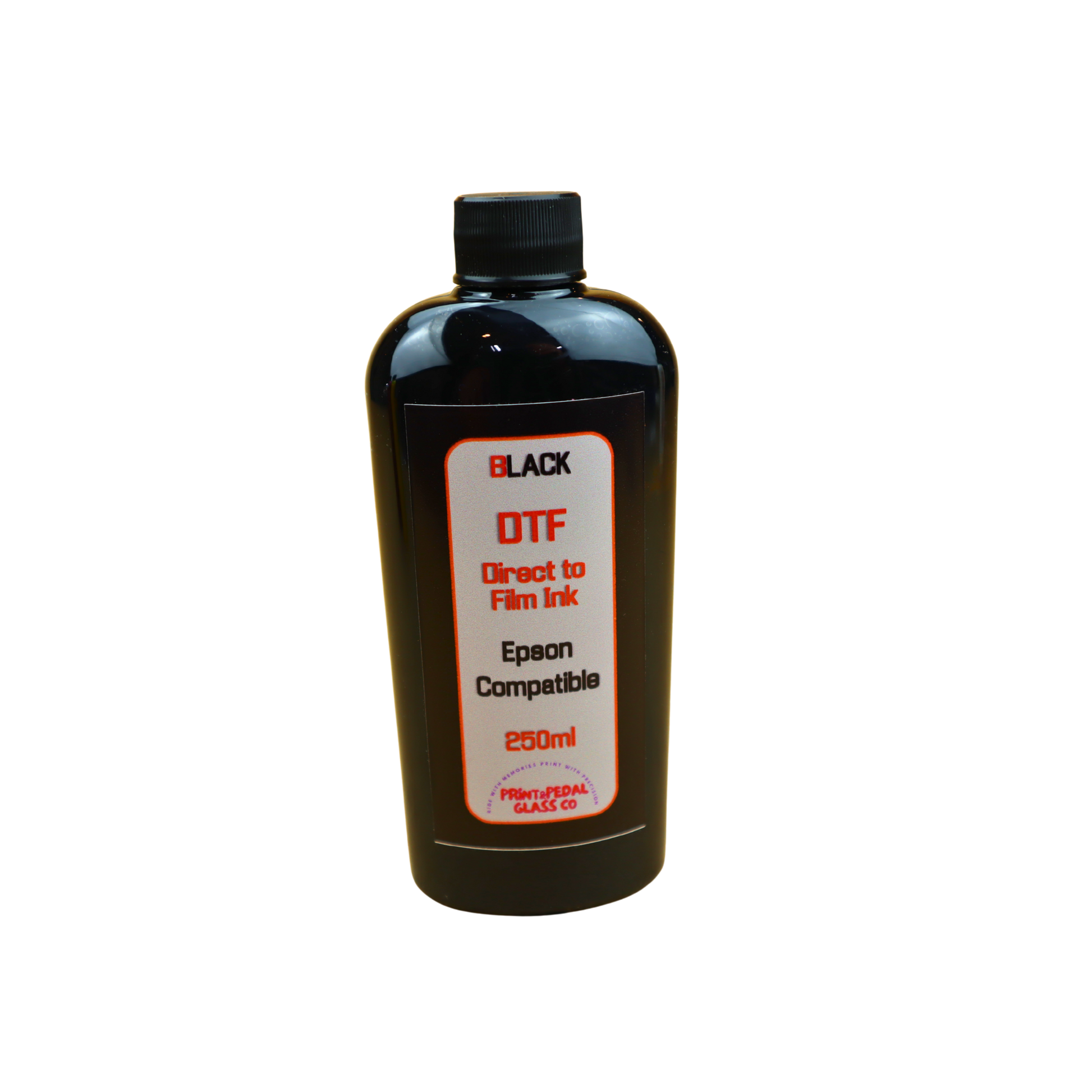 Black 250ml bottle DTF Direct to Film Ink for Epson printers or printers with Epson Print Head