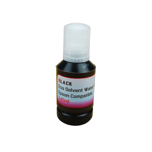 Black 140m bottle Eco Solvent Water Based Ink for Epson EcoTank ET-15000 printer