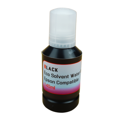 Black 140m bottle Eco Solvent Water Based Ink for Epson EcoTank Pro ET-16600 ET-16650 printers