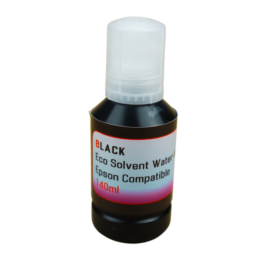 Black 140m bottle Eco Solvent Water Based Ink for Epson EcoTank Pro ET-16600 ET-16650 printers