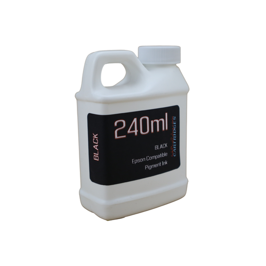 Black 240ml bottle Pigment Ink for Epson WorkForce WF-7110 WF-7610 WF-7620 printers