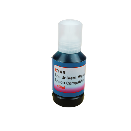 Cyan 140m bottle Eco Solvent Water Based Ink for Epson EcoTank ET-15000 printer