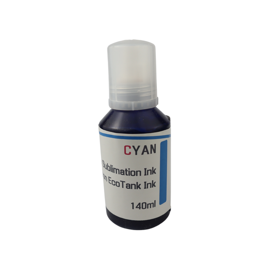 Cyan 140ml bottle Dye Sublimation Ink for Epson EcoTank Pro ET-16600 ET-16650 printers