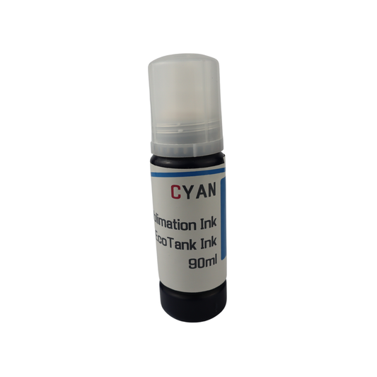 Cyan 90ml bottle Dye Sublimation Ink for Epson EcoTank Pro ET-16600 ET-16650 printers
