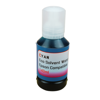 Cyan 140m bottle Eco Solvent Water Based Ink for Epson EcoTank Pro ET-16600 ET-16650 printers