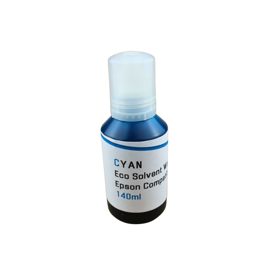 Cyan 140m bottle Eco Solvent Water Based Ink for Epson EcoTank ET-3760 ET-4760 printers