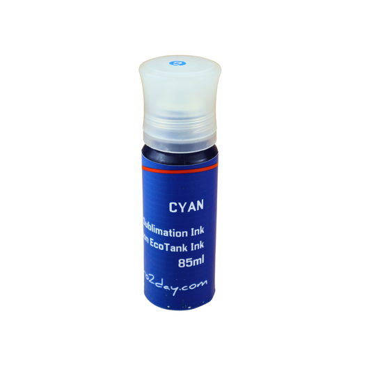Cyan 85ml bottle Dye Sublimation Ink for Epson EcoTank ET-3958 ET-4958 Printers