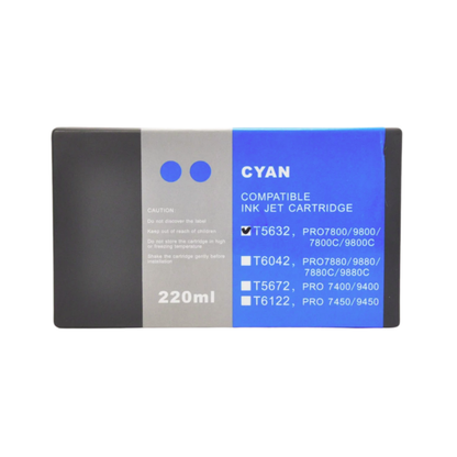 Cyan T603 remanufactured Pigment Ink Cartridge for Epson Stylus Pro 7800 9800 Printer