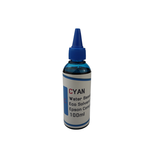 Cyan 100ml bottle Eco Solvent Water Based Ink for Epson WorkForce Pro WF-3820 WF-3823 printers