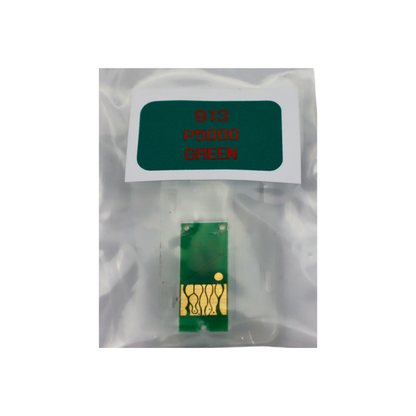 Green Chips for T913 Epson SureColor P5000 Refillable Ink Cartridges