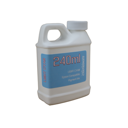 Light Cyan 240ml bottle compatible UltraChrome HDX Pigment Ink for Epson SureColor P800 Printer