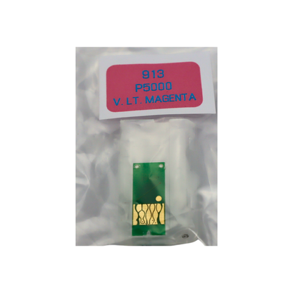 Light Magenta Chips for T913 Epson SureColor P5000 Refillable Ink Cartridges