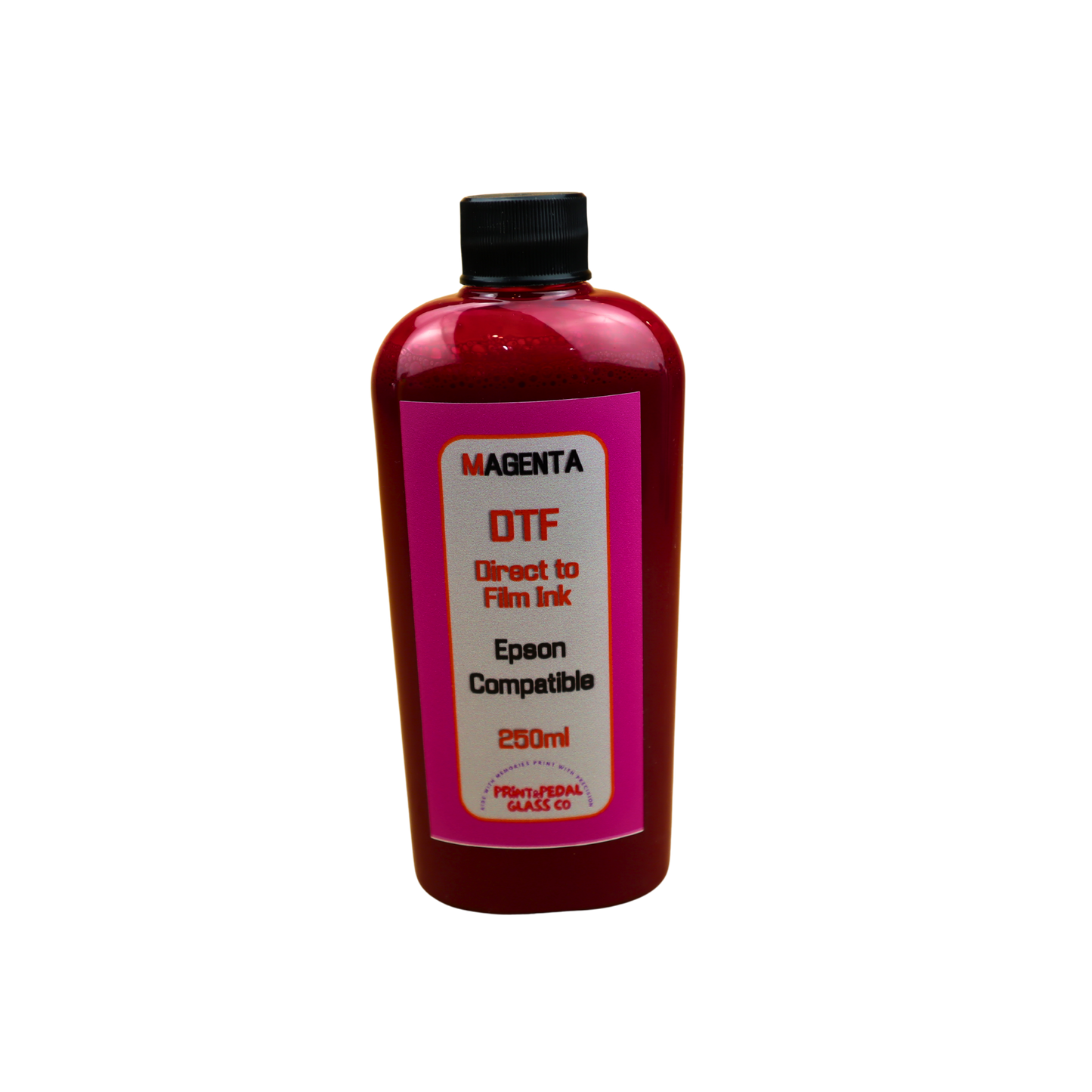 Magenta 250ml bottle DTF Direct to Film Ink for Epson printers or printers with Epson Print Head