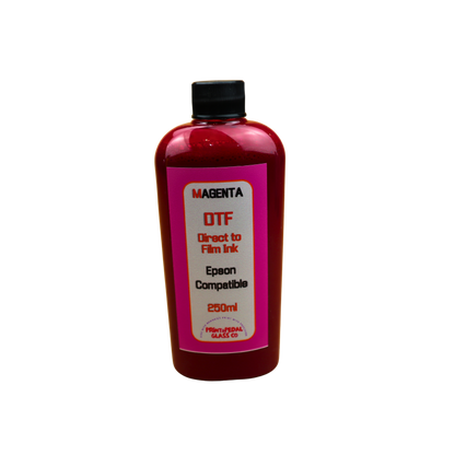 Magenta 250ml bottle DTF Direct to Film Ink for Epson printers or printers with Epson Print Head