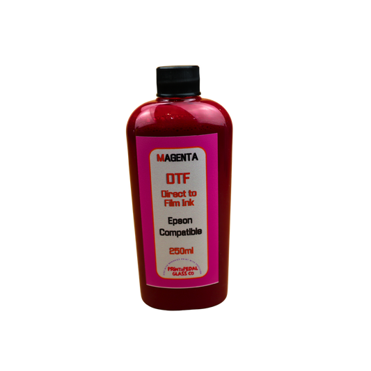 Magenta 250ml bottle DTF Direct to Film Ink for Epson printers or printers with Epson Print Head
