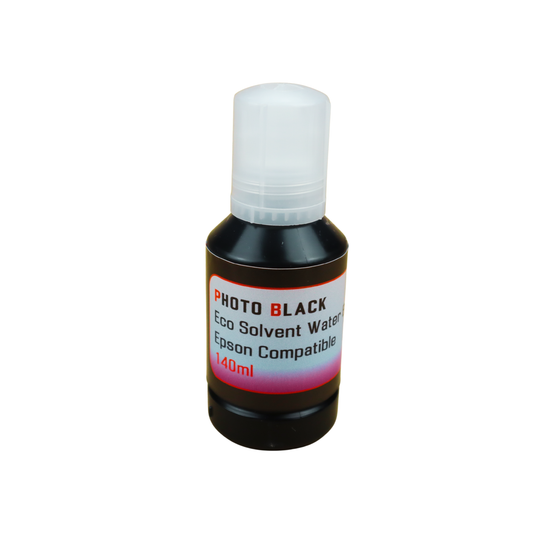 Photo Black 140ml bottle Eco Solvent Water Based Ink for Epson EcoTank Photo ET-8500 ET-8550 printers