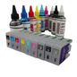 9- 100ml bottles Pigment Ink 9- 80ml T850 Refillable Ink Cartridges for Epson SureColor P800 printer