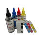 4 100ml bottles Pigment Ink 4 Refillable Ink Cartridges for Epson WorkForce WF-7110 WF-7610 WF-7620 printers