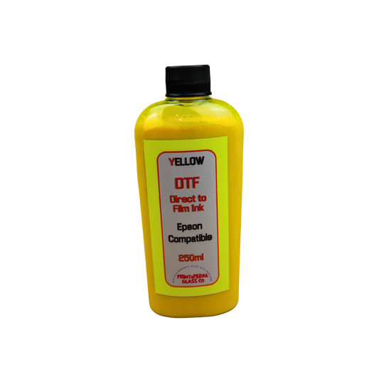 Yellow 250ml bottle DTF Direct to Film Ink for Epson printers or printers with Epson Print Head