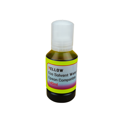 Yellow 140m bottle Eco Solvent Water Based Ink for Epson EcoTank ET-15000 printer