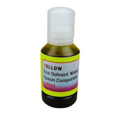 Yellow 140m bottle Eco Solvent Water Based Ink for Epson EcoTank Pro ET-16600 ET-16650 printers