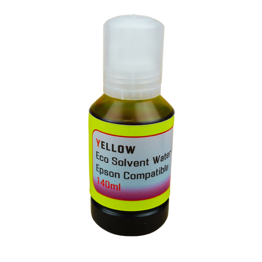 Yellow 140m bottle Eco Solvent Water Based Ink for Epson EcoTank Pro ET-16600 ET-16650 printers
