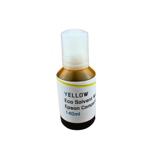 Yellow 140m bottle Eco Solvent Water Based Ink for Epson EcoTank ET-3760 ET-4760 printers