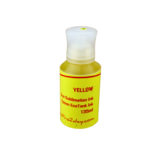 Yellow 135ml bottles Dye Sublimation Ink for Epson EcoTank T-3830 ET-3843 ET-3850 Printers