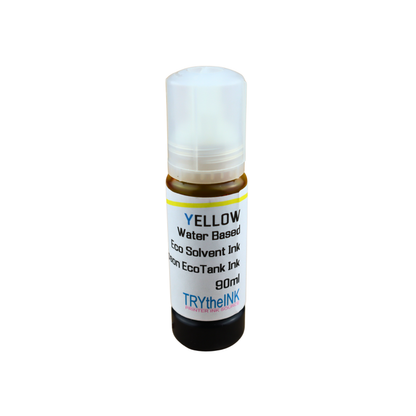 Yellow 90ml bottle Eco Solvent Water Based Ink for Epson EcoTank Photo ET-8500 ET-8550 printers