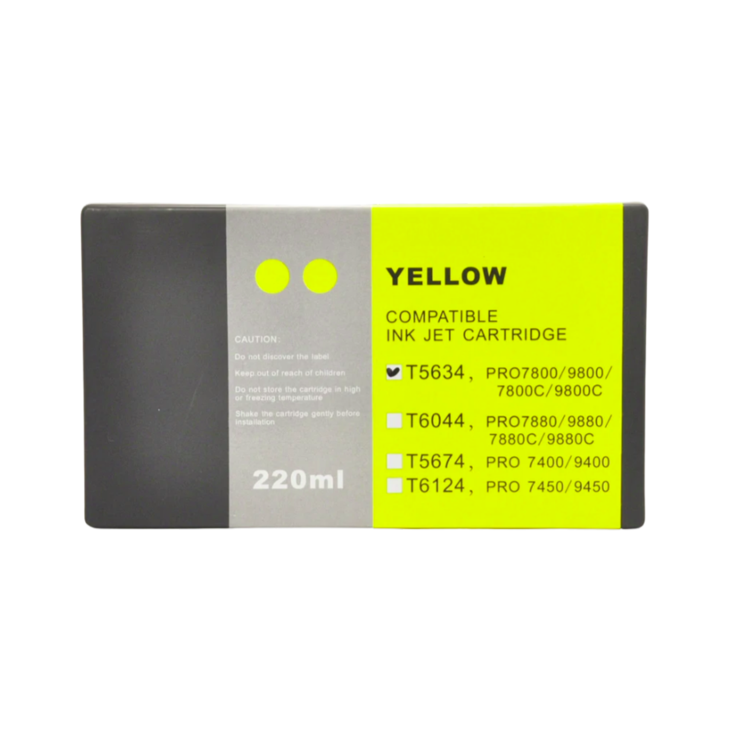 Yellow T603 remanufactured Pigment Ink Cartridge for Epson Stylus Pro 7800 9800 Printer