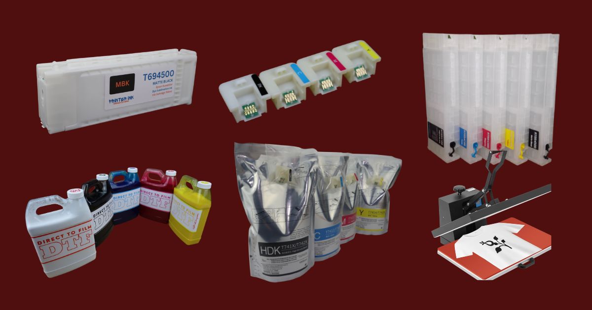 Pinter Ink Pro DTF Ink,Dye Sublimation Ink, Water Based Eco Solvent Ink, Pigent Ink, Ink Cartridges