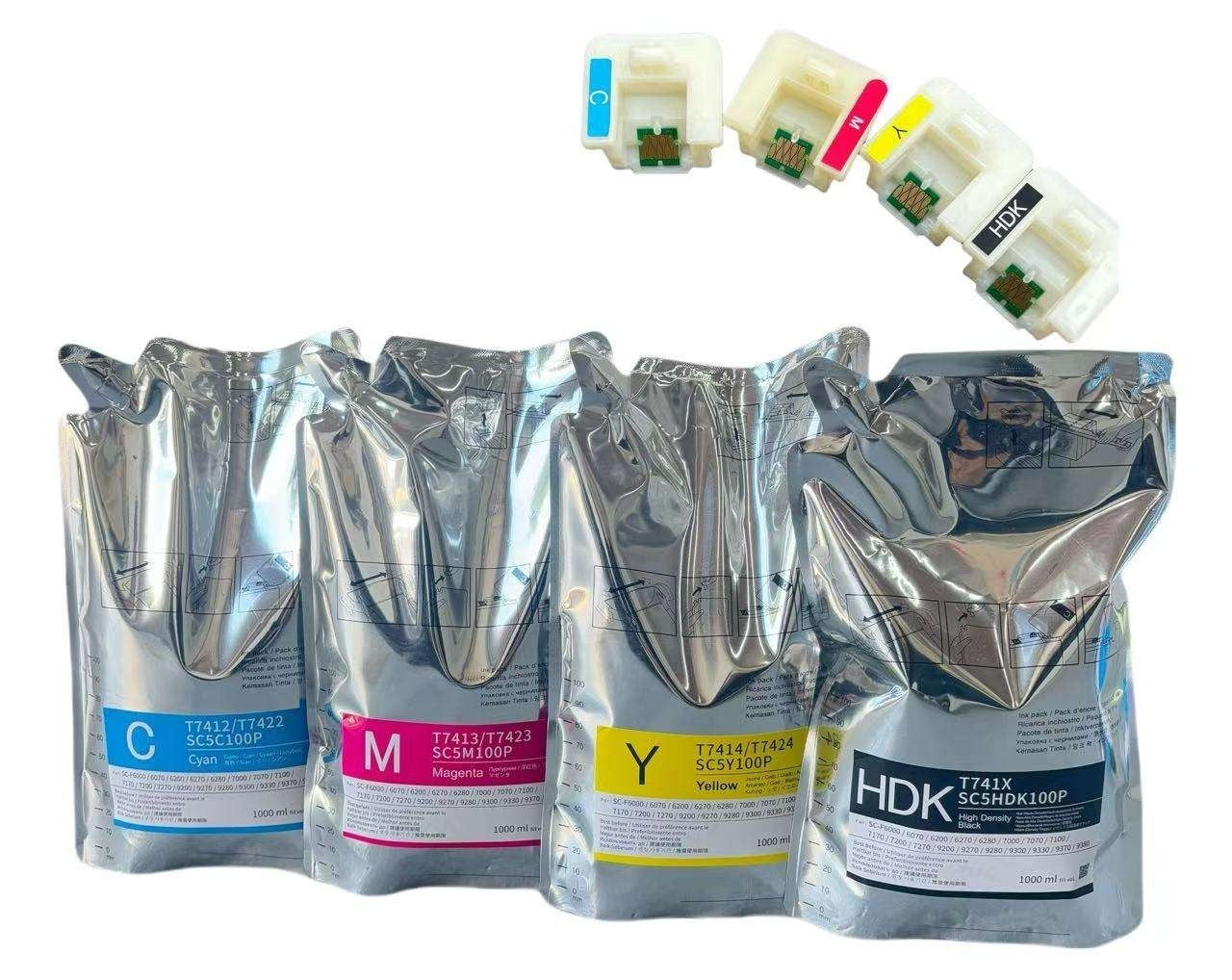 Dye Sublimation Ink 4 color Fit for Epson SureColor F6200 F7200 F9200 F9370.