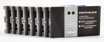 8X220ml Epson Stylus Pro 7800 9800 Printer K3 Pigment UltraChrome Cartridges Ink.