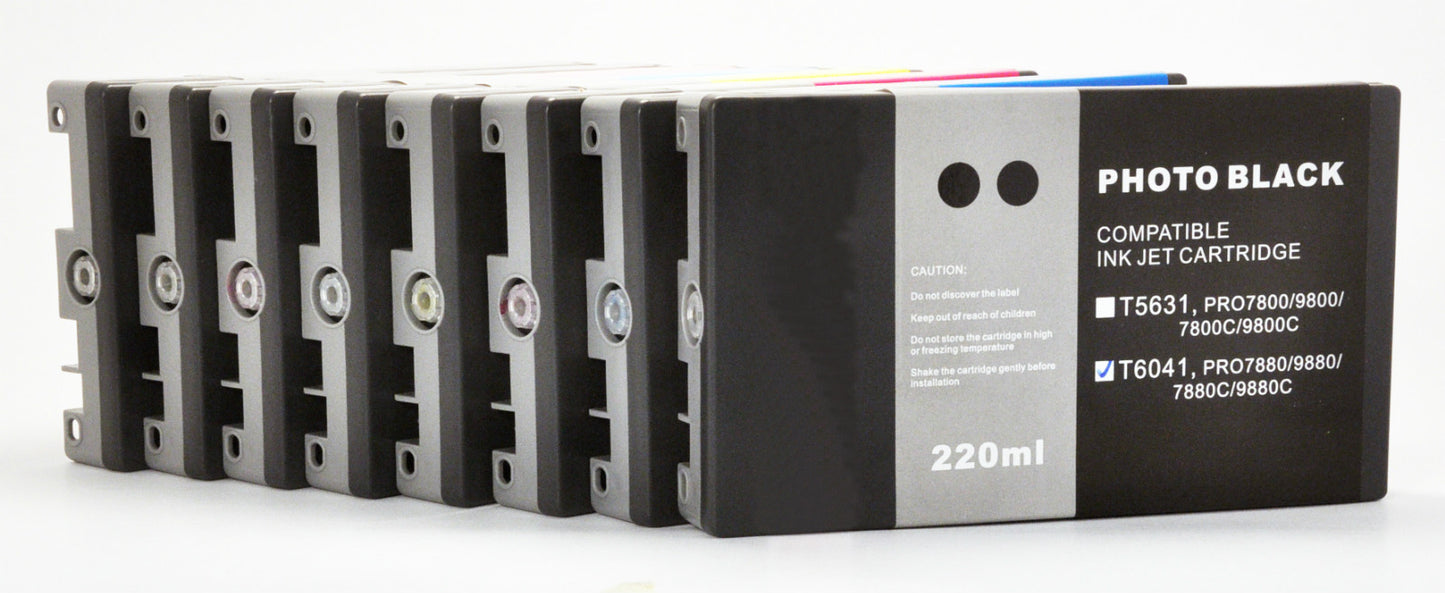 8pc for Stylus Pro 7880/9880,UltraChrome K3 Pigment Ink Non OEM Cartridges.