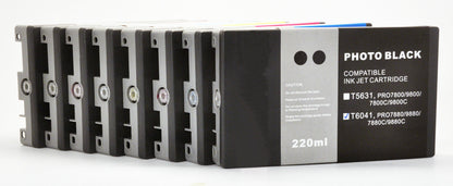 8pc for Stylus Pro 7880/9880,UltraChrome K3 Pigment Ink Non OEM Cartridges.
