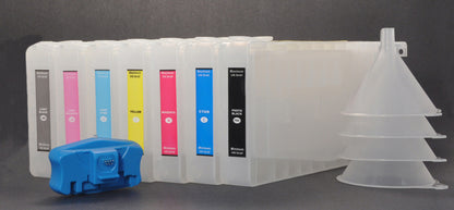 7pcX300 Refillable UltraChrom K3 Ink Cartridge for Epson 4000/7600/9600 Resetter.