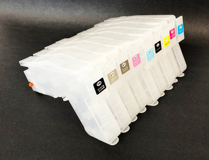 9X280ml Large Refillable Cartridge Epson Stylus Pro 3880 Chipless DTF K3 All Ink.